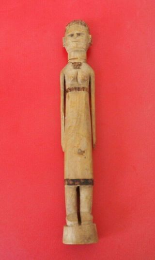 LARGE COLONIAL ERA EAST AFRICAN TRIBAL ART WOODEN LUGURU FEMALE FIGURE TANZANIA 2