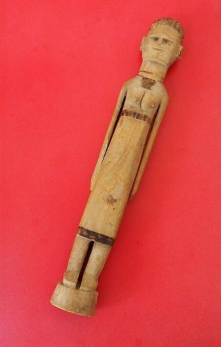 LARGE COLONIAL ERA EAST AFRICAN TRIBAL ART WOODEN LUGURU FEMALE FIGURE TANZANIA 5