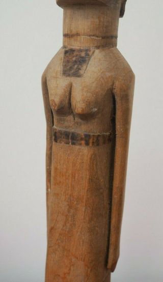 LARGE COLONIAL ERA EAST AFRICAN TRIBAL ART WOODEN LUGURU FEMALE FIGURE TANZANIA 9