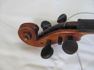 Antique Violin w/ Wood Case & 2 Bows Germany 4