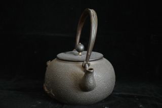Tetsubin Teapot Tea Kattle Japanese Antique Iron Japan T387 4
