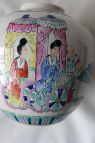 Chinese famille rose ginger jar signed marked republic period porcelain pottery 5