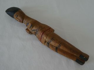 Old African Tribal Wooden Carved Doll Figure 11