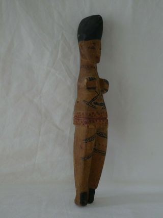 Old African Tribal Wooden Carved Doll Figure 2