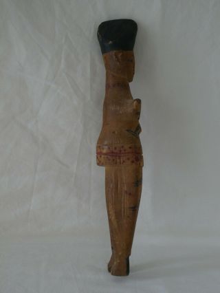 Old African Tribal Wooden Carved Doll Figure 3