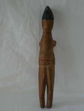 Old African Tribal Wooden Carved Doll Figure 4