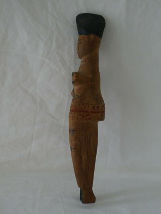 Old African Tribal Wooden Carved Doll Figure 5