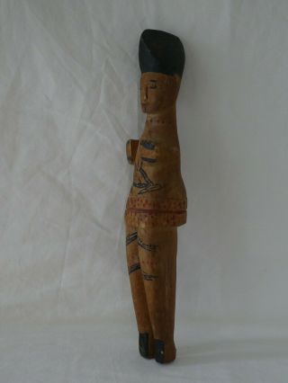 Old African Tribal Wooden Carved Doll Figure 6