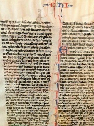 Medieval Hand Written Bible Leaf 1247 AD - Framed 3