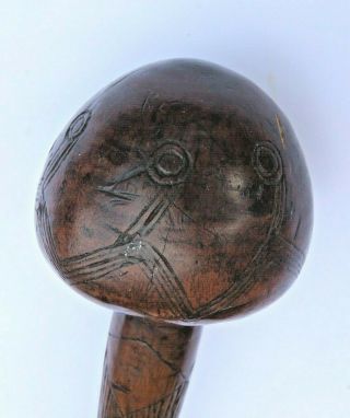 Unusual Unidentified Antique Tribal Club South Sea Islands ? African ?