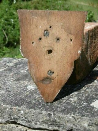 19thc GOTHIC OAK CARVED CORBEL OF A MEDIEVAL KING WITH CROWN 7