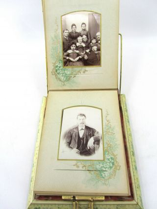 ANTIQUE VICTORIAN ERA CELLULOID MUSIC BOX PHOTO ALBUM WITH PICTURES NO MUSIC 8