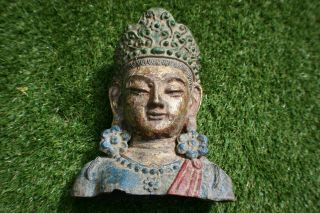 Antique Oriental Chinese Bronze/Metal Buddha Statue - 10 