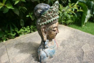 Antique Oriental Chinese Bronze/Metal Buddha Statue - 10 
