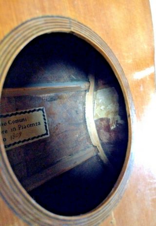 Guitar Antonio Comuni,  Piacenza 1809.  antica chitarra lute old ancien guitarre 12
