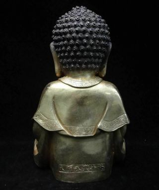 2.  2kg Old Chinese Gilt Bronze Shakyamuni Buddha Statue Sculpture 