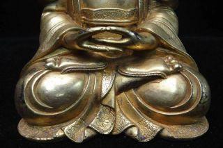 2.  2kg Old Chinese Gilt Bronze Shakyamuni Buddha Statue Sculpture 