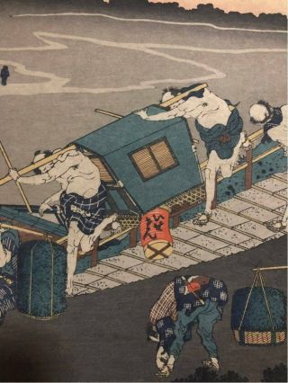 Japanese Woodblock Print Hanga Ukiyo - e Katsushika Hokusai Edo Masterpiece Good 5