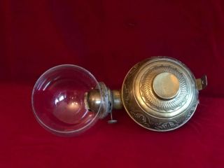 Antique Brass Light Fixture Sconce Oil Lamp The Angle Lamp Co.  NY 19th Century 2