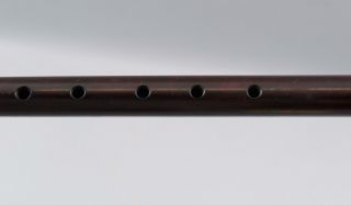 Unique Antique mid - 19thC Nickel & Rosewood Fife Flute,  Civil War Period 4