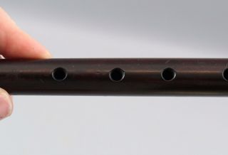 Unique Antique mid - 19thC Nickel & Rosewood Fife Flute,  Civil War Period 5