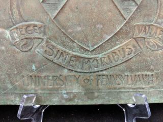 Rare Antique Vtg 30s 40s UNIVERSITY of Pennsylvania Copper Sign Penn Ivy League 3
