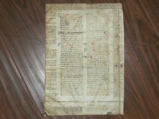 Rare Medieval Vellum Legal Manuscript,  Justinian 
