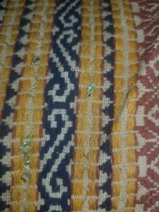 Antique tampan ship cloth ceremonial fabric Sumatra Indonesia,  gold accent 2