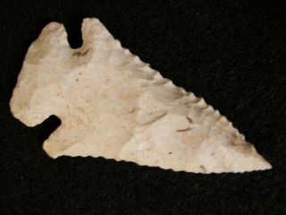 VERY FINE AUTHENTIC EARLY ARCHAIC THEBES POINT FROM STARK COUNTY,  ILLINOIS 3