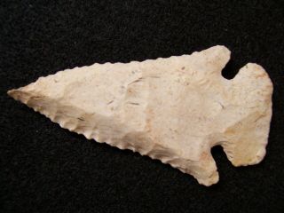 VERY FINE AUTHENTIC EARLY ARCHAIC THEBES POINT FROM STARK COUNTY,  ILLINOIS 5