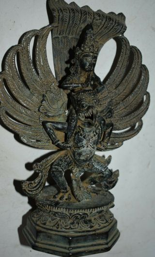 Orig $399 Bali Buddha On Garuda 1900s 12 " Prov
