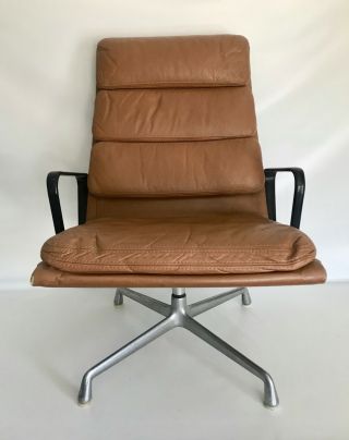 For Neil 2 Eames Herman Miller Vtg Mid Century Modern Leather Pad Lounge Chair 4