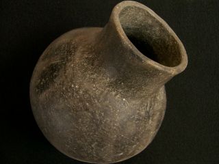 Solid Authentic Mississippian Pottery Bottle From Pemiscot Co. ,  Missouri