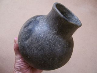 SOLID AUTHENTIC MISSISSIPPIAN POTTERY BOTTLE FROM PEMISCOT CO. ,  MISSOURI 4
