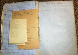 Personal notebook John Eckford,  Chicago Labor Movement 1860. 10