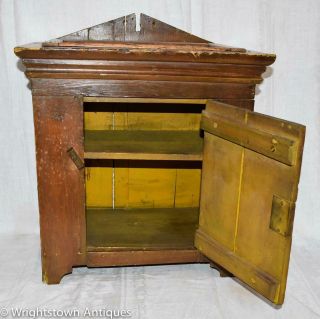 Antique Miniature Primitive Wood CHILD ' S DRY SINK Pine Cupboard AMERICANA 4