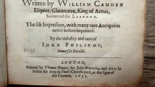 PRINTED 1637 REMAINS CONCERNING BRITAIN EARLY EDITION LEATHER VOL COMPLETE 420PP 12