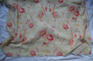 Over 2 yds French floral print fabric,  from an unpicked quilt/bouti,  circa 1900 6