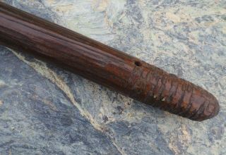 FINE OLD ANTIQUE 19TH C AUSTRALIAN ABORIGINAL WOODEN QUEENSLAND FLAT TOP CLUB NR 10