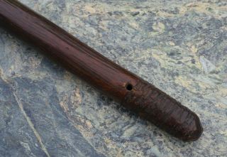 FINE OLD ANTIQUE 19TH C AUSTRALIAN ABORIGINAL WOODEN QUEENSLAND FLAT TOP CLUB NR 12