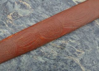 FINE AUSTRALIAN ABORIGINAL CARVED WOODEN CHURINGA MESSAGE STICK BULL ROARER NR 12