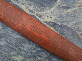 FINE AUSTRALIAN ABORIGINAL CARVED WOODEN CHURINGA MESSAGE STICK BULL ROARER NR 2