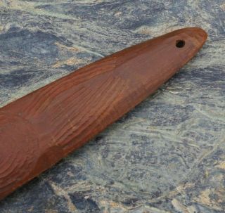 FINE AUSTRALIAN ABORIGINAL CARVED WOODEN CHURINGA MESSAGE STICK BULL ROARER NR 7