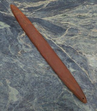 FINE AUSTRALIAN ABORIGINAL CARVED WOODEN CHURINGA MESSAGE STICK BULL ROARER NR 8