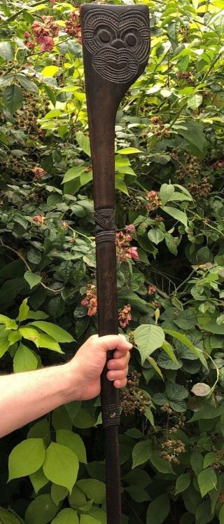 Vintage antique Maori Tewhatewha war club,  19TH/20th C lovely patina 12