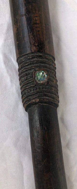 Vintage antique Maori Tewhatewha war club,  19TH/20th C lovely patina 5