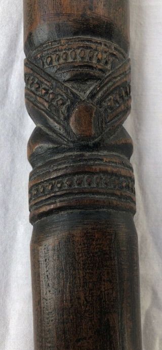 Vintage antique Maori Tewhatewha war club,  19TH/20th C lovely patina 8