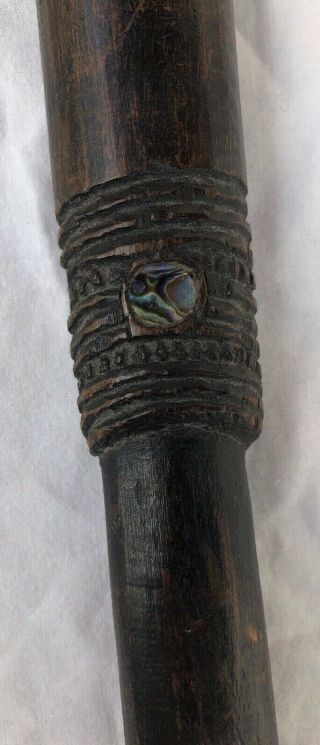 Vintage antique Maori Tewhatewha war club,  19TH/20th C lovely patina 9