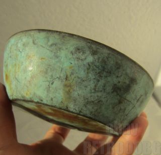 Antique Handmade Copper Bowl / Cauldron / Pot,  Metal,  Patina