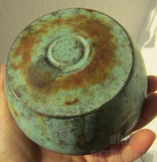 Antique HandMade Copper bowl / Cauldron / Pot,  metal,  patina 7